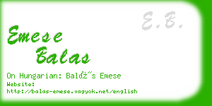 emese balas business card